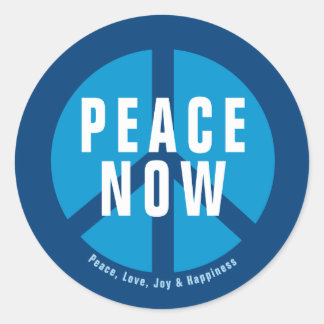 Peace Now Classic Round Sticker
