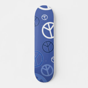 Peace of blue skateboard
