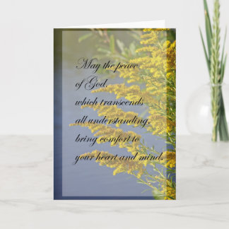 Peace of God Sympathy Card (Yellow Floral)