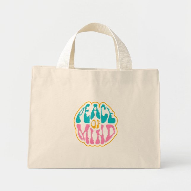 peace of mind design  mini tote bag (Front)