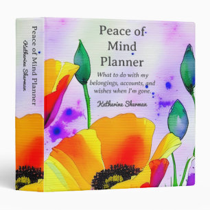 Peace of Mind End of Life Planner Estate Planning Binder