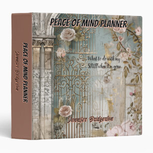 Peace of Mind Planner What to do with my stuff Binder
