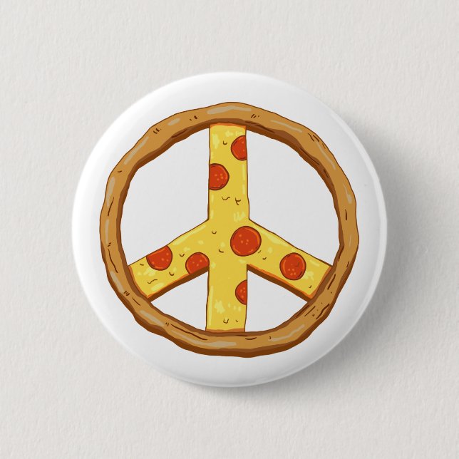 Peace of Pizza 2 Inch Round Button (Front)