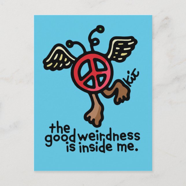 peace of weird postcard. postcard (Front)
