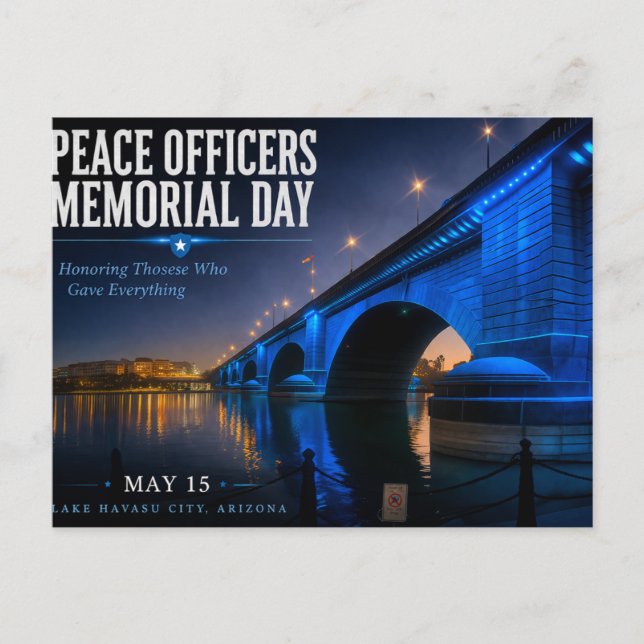 Peace Officers Memorial Day London Bridge Postcard (Front)