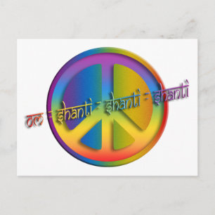 Peace Om Shanti Postcard