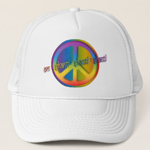 Peace Om Shanti Trucker Hat