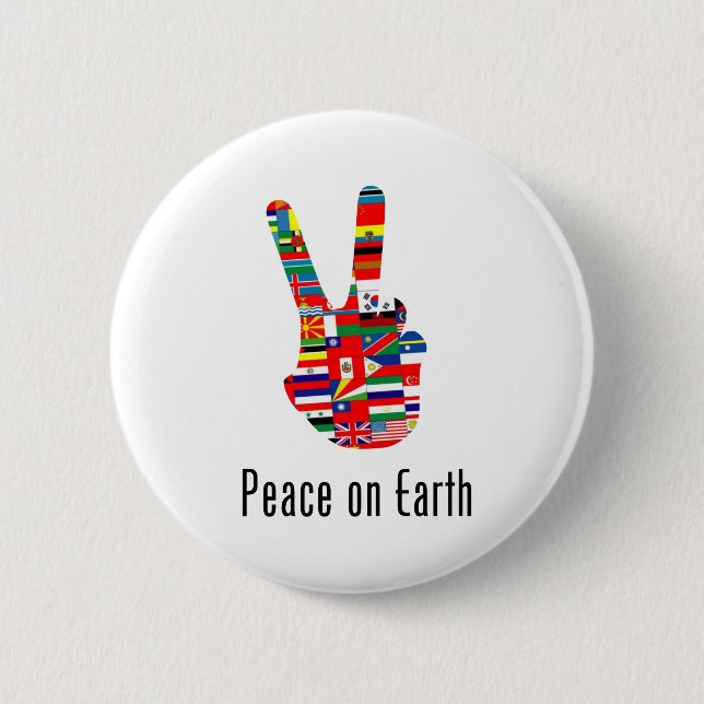 Peace On Earth 2 Inch Round Button (Front)