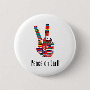 Peace On Earth 2 Inch Round Button