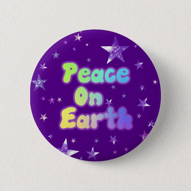 Peace On Earth 2 Inch Round Button (Front)
