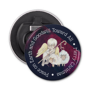 Peace on Earth and Goodwill Toward All Shepherd Bottle Opener