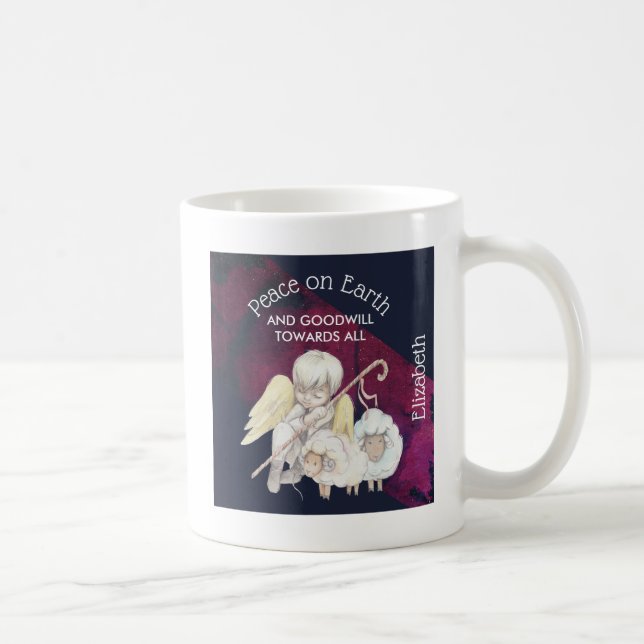 Peace on Earth and Goodwill Toward All Shepherd Coffee Mug (Right)