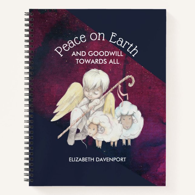 Peace on Earth and Goodwill Toward All Shepherd Notebook (Front)