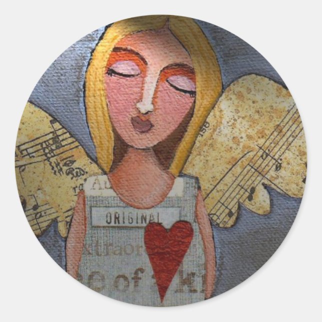 Peace on Earth Angel - Christmas stickers (Front)