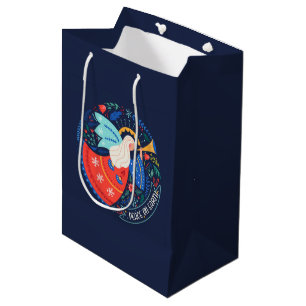 Peace on Earth Angel Design Medium Gift Bag