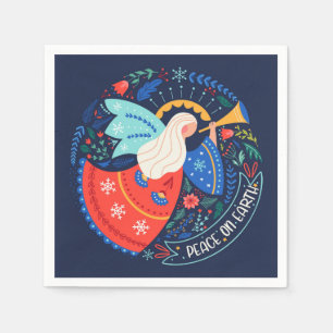 Peace on Earth Angel Design Napkin