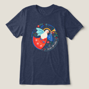 Peace on Earth Angel Design Tri-Blend Shirt