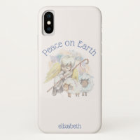 Peace on Earth Angel Shepherd with Lambs