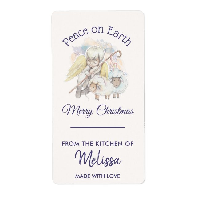 Peace on Earth Angel Shepherd with Lambs Kitchen (Front)
