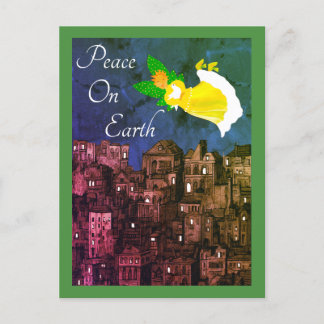 Peace on Earth Angel with Dove Flat Card