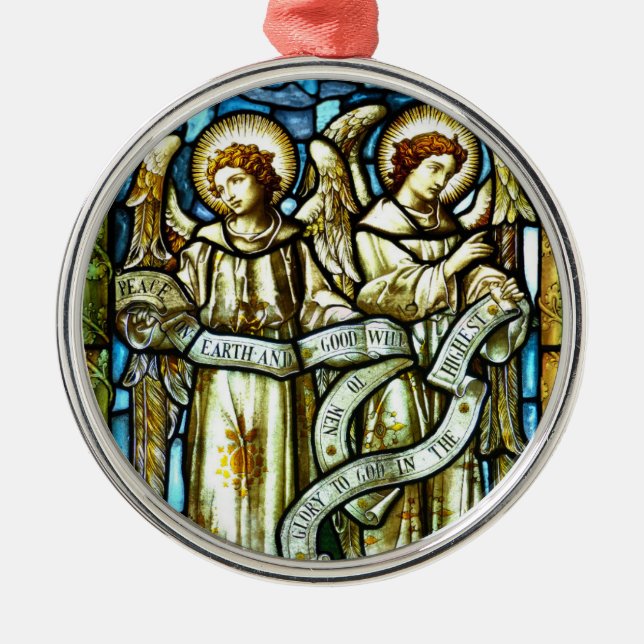 Peace on Earth Angels Christmas Ornament (Front)