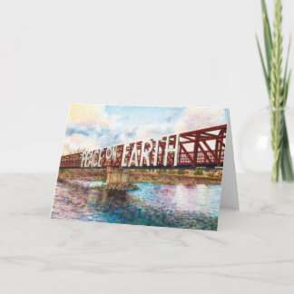 Peace On Earth Bridge Holiday Card