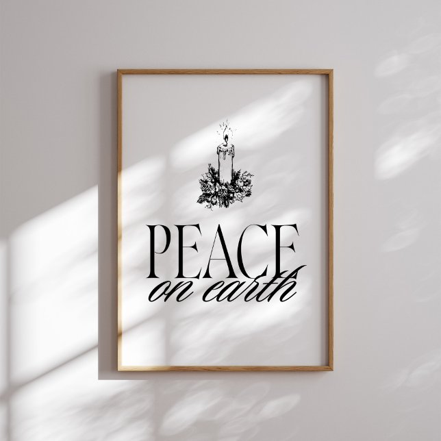 Peace on Earth Candle Vintage Christmas Wall Art (Creator Uploaded)