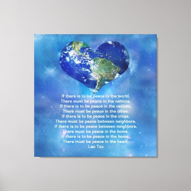 Peace on earth canvas print (Front)