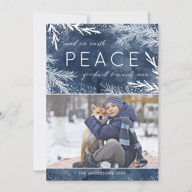 Peace On Earth - Carte photo de Noël (Devant)