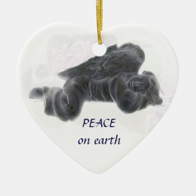 Peace on Earth Ceramic Ornament (Front)