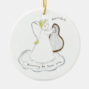 Peace on Earth Ceramic Ornament