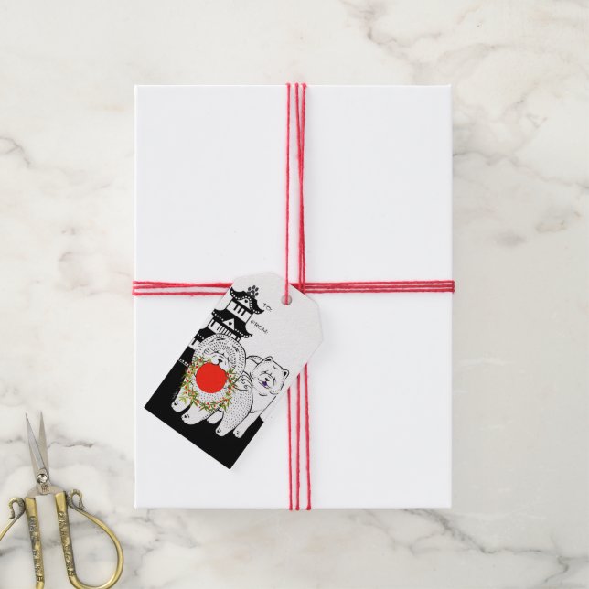 PEACE ON EARTH  - Chow gift tags (With Twine)