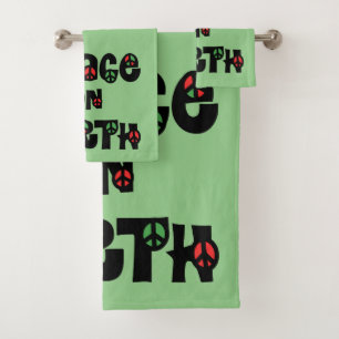 Peace On Earth Christmas Bath Towel Set
