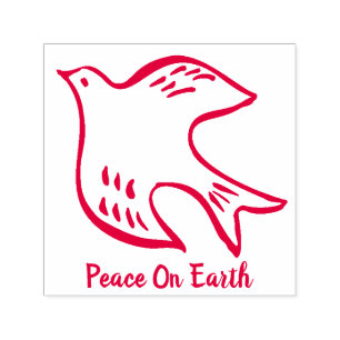 Peace On Earth Christmas Christian Dove Self-inking Stamp