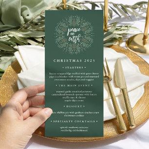 Peace on Earth   Christmas Dinner Menu
