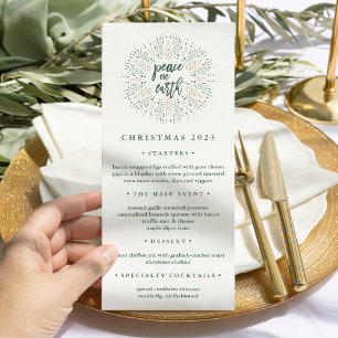 Peace on Earth   Christmas Dinner Menu