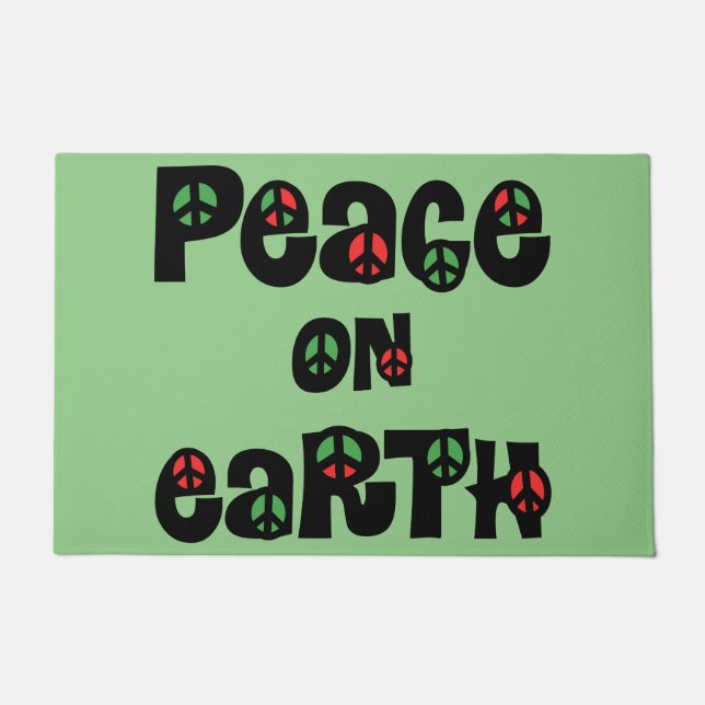 Peace On Earth Christmas Doormat (Front)