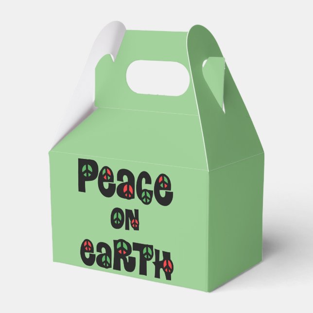 Peace On Earth Christmas Favor Box (Front Side)