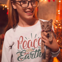 Peace On Earth Christmas Holiday Calligraphy