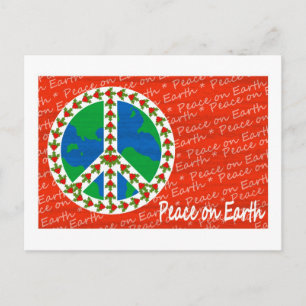 Peace on Earth Christmas Holiday Postcard