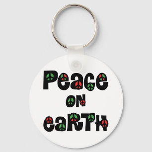 Peace On Earth Christmas Keychain