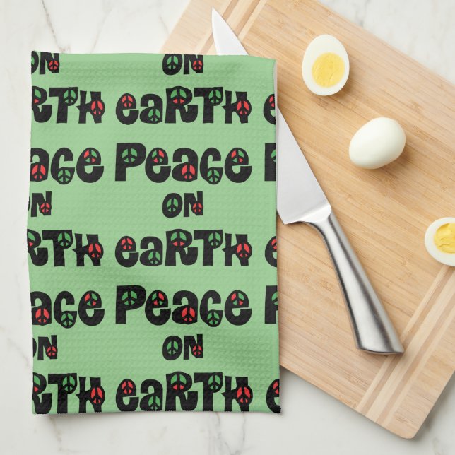Peace On Earth Christmas Kitchen Towel (Quarter Fold)
