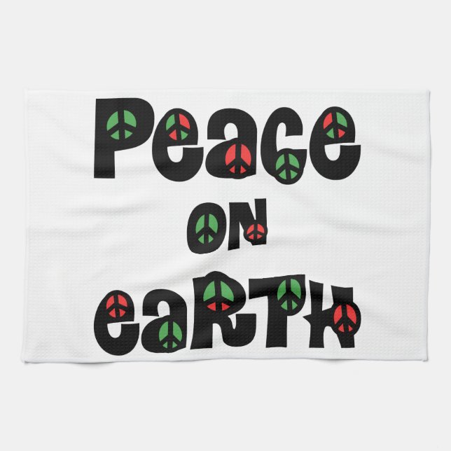 Peace On Earth Christmas Kitchen Towel (Horizontal)