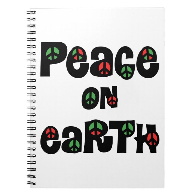 Peace On Earth Christmas Notebook (Front)