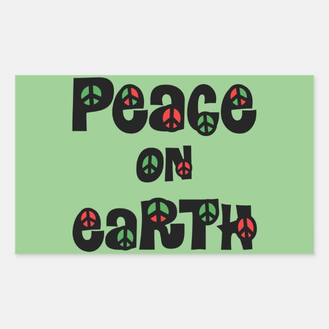 Peace On Earth Christmas Sticker (Front)