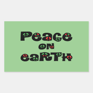 Peace On Earth Christmas Sticker