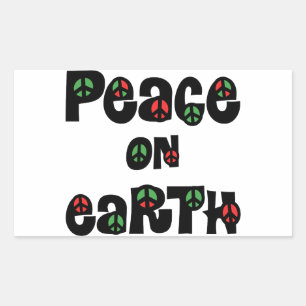 Peace On Earth Christmas Sticker