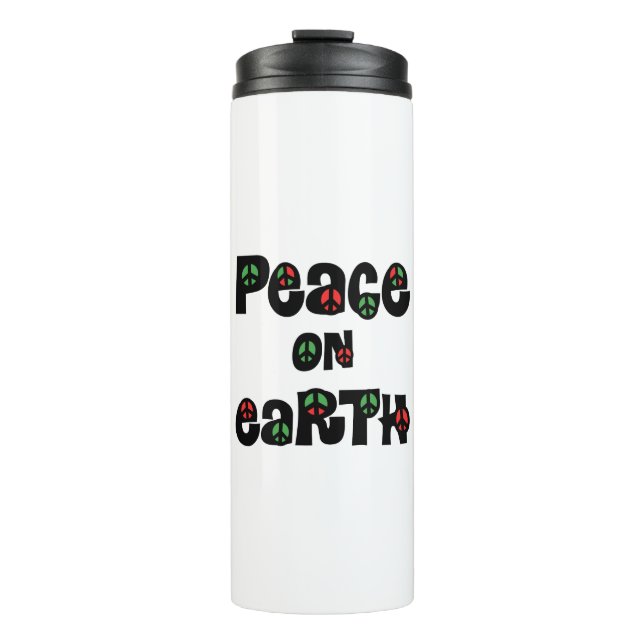 Peace On Earth Christmas Thermal Tumbler (Front)