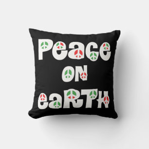 Peace On Earth Christmas Throw Pillow