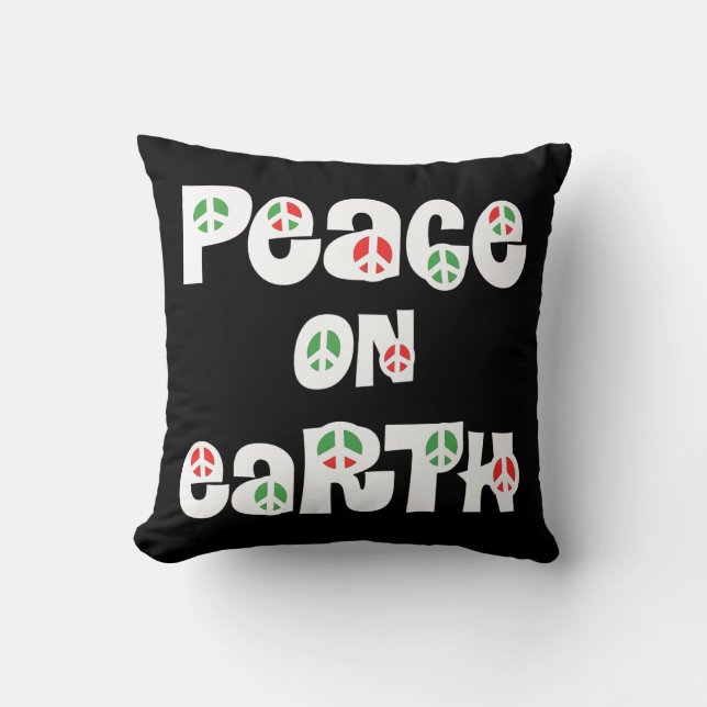 Peace On Earth Christmas Throw Pillow (Front)